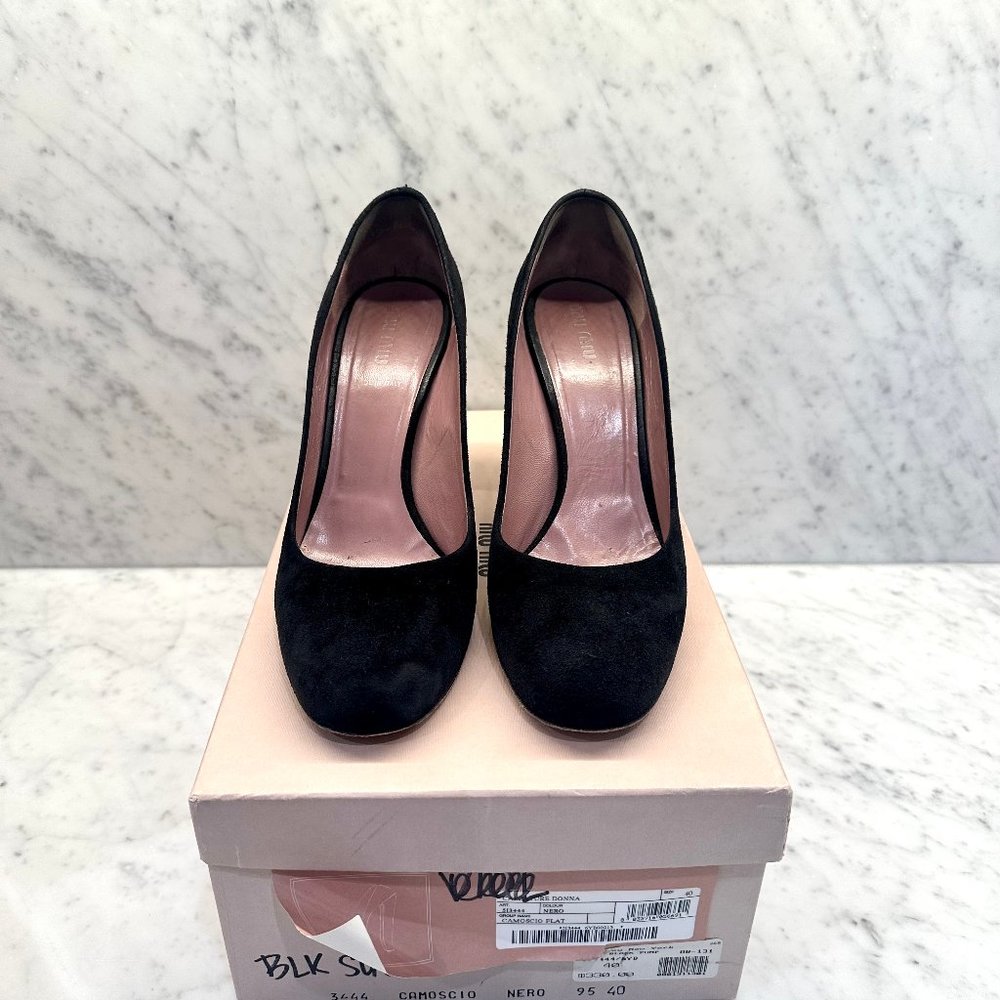 Miu Miu Suede Block Heel - image 2